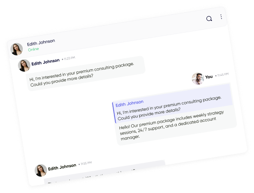 Chat interface preview